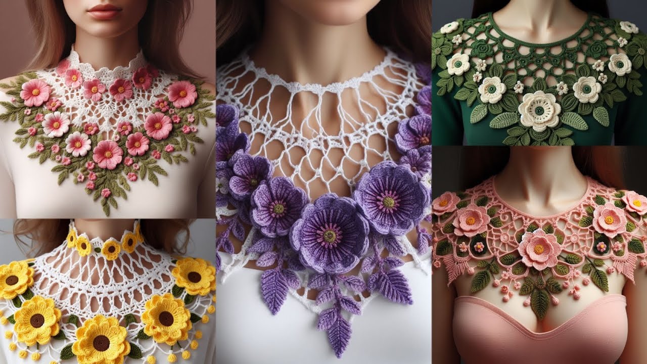 Pretty & Unique Crochet Neckline Designs