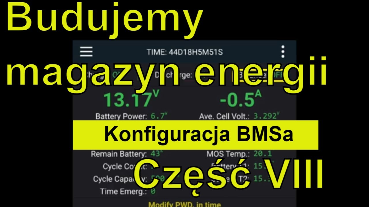 Budujemy magazyn energii. Część VIII. JK BMS - opis ustawień
