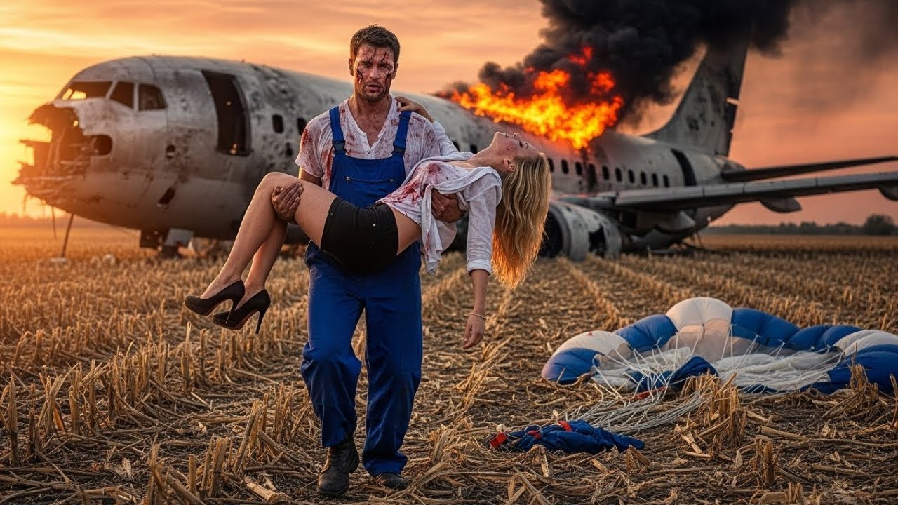 Mecanicul singuratic a salvat o milionară dintr-un avion în flăcări și viața lui s-a schimbat