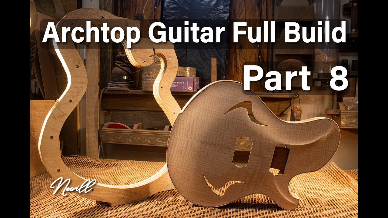 Building an Archtop Guitar Part 8 - Stain, Clear Coats, Bursts (Guitar Finishing)