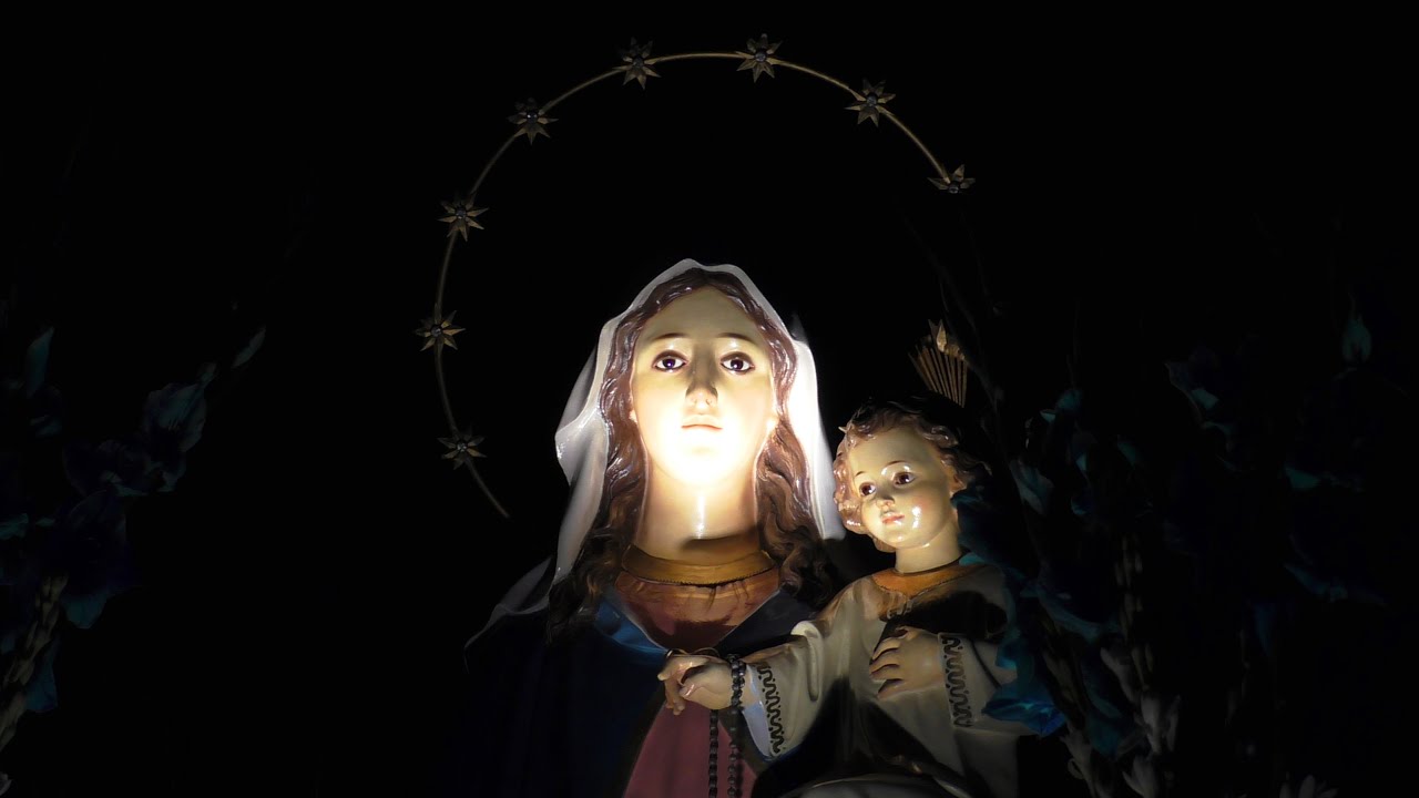 Así fue la Salida de la Virgen del Rosario en la Aldea de El Palomar
