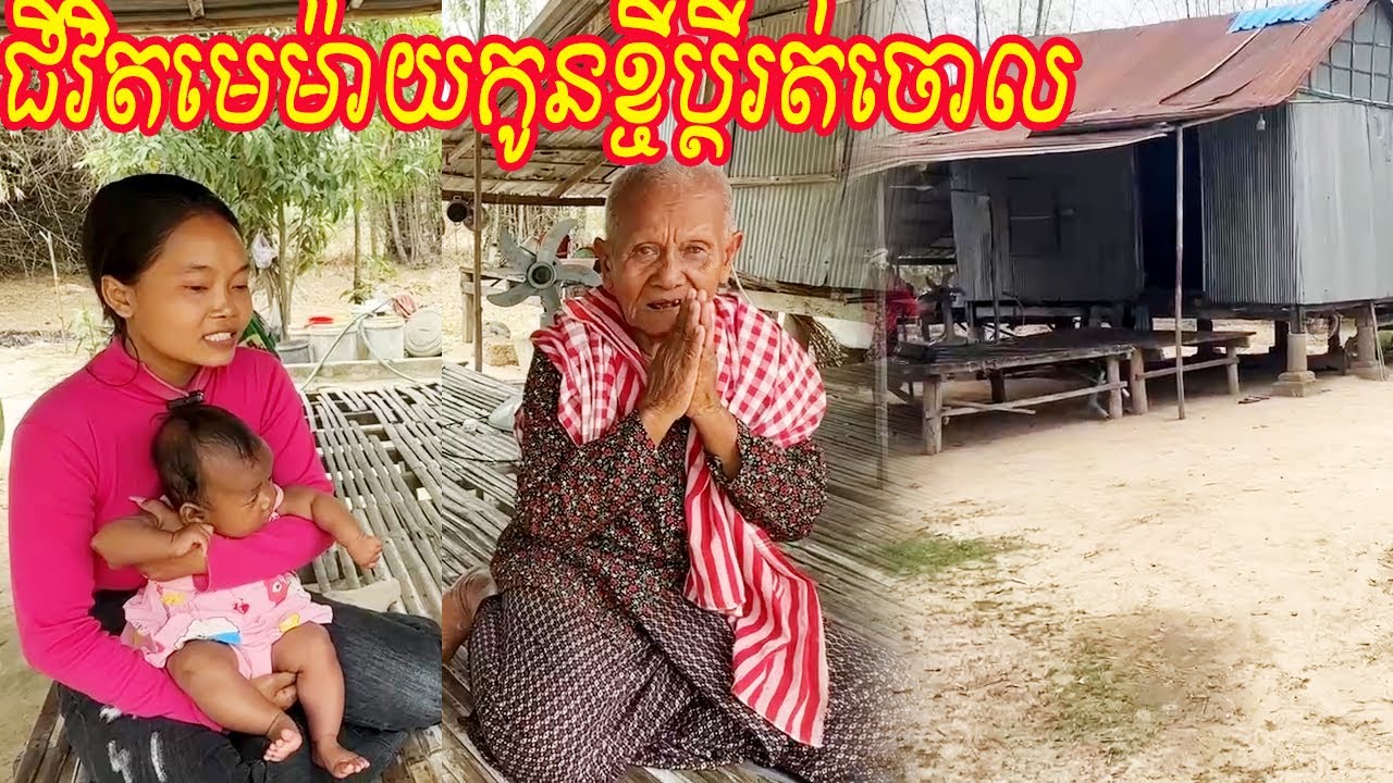 ជីវិតមេម៉ាយកូនខ្ចីប្តីរត់ចោលនិងជីដូនជរា