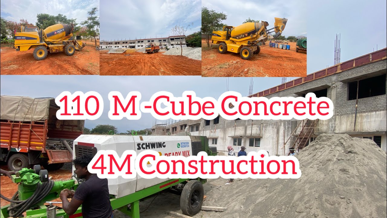 110 M Cube Concrete 4M Construction #construction#nellai#youtubevideos#youtube#trending#video#yt#1m 