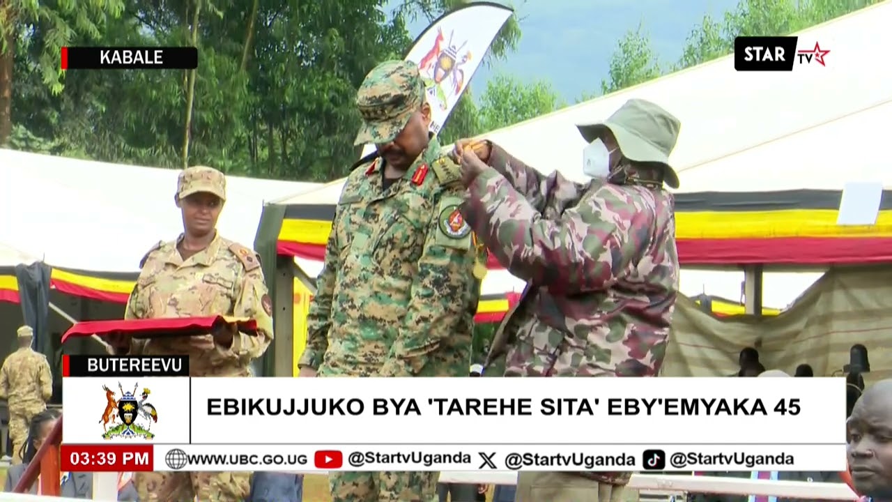 TAREHE SITA: Pulezidenti Museveni Ayambazza Gen. Muhoozi Omudaali.