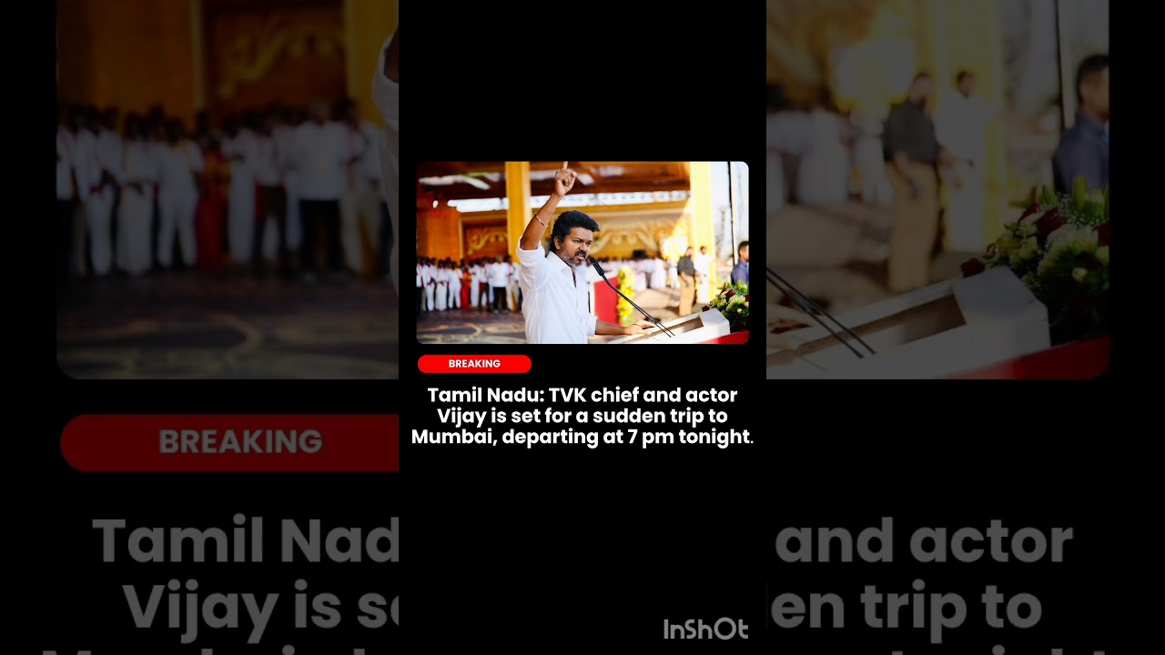 Shocking! Vijay Leaves for Mumbai Alone 🚨 | Political or Personal? #vijay #tvkvijay #tvk