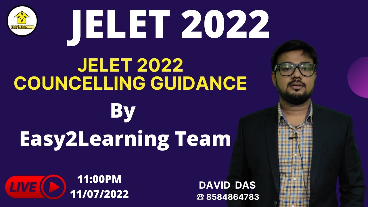 Jelet 2022 Counselling Process | By Easy2Learning