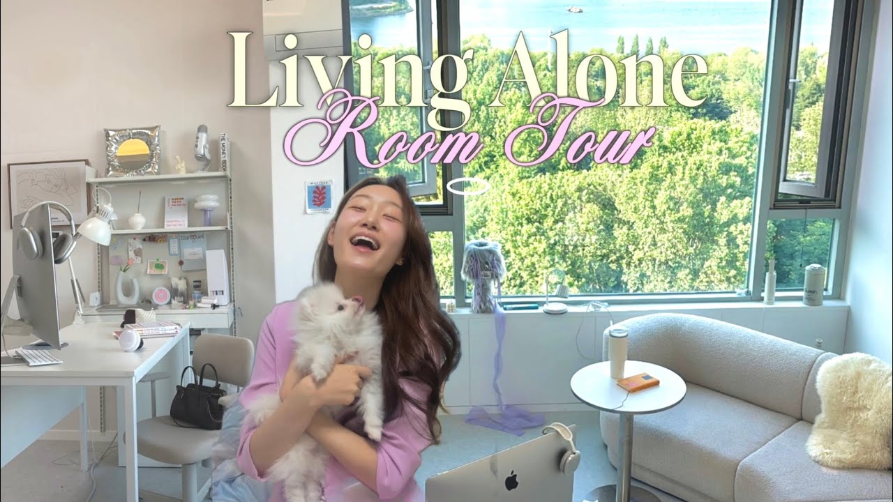 ROOM TOUR ..♥ 아나운서의 한강뷰 복층 오피스텔 룸투어 🛋️🥂ㅣ핀터레스트 감성 자취방 꾸미기ㅣ인테리어