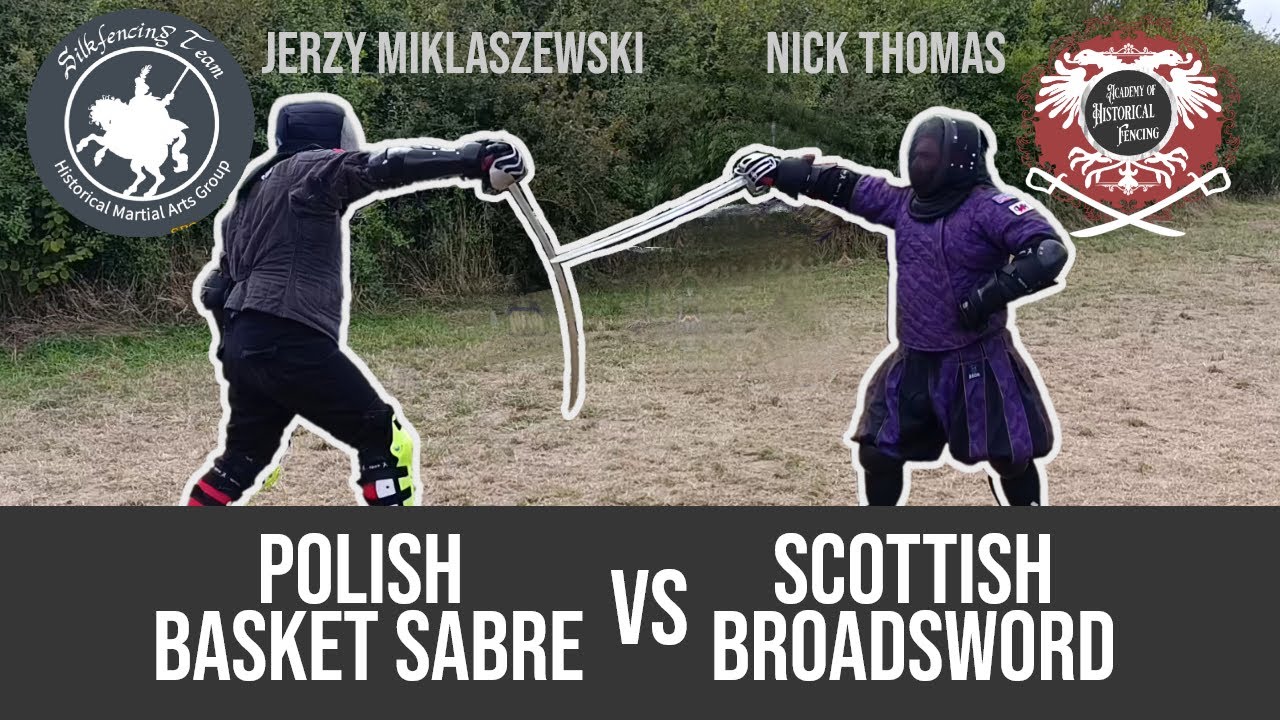HEMA Instructors Sparring -  Polish Basket SABRE vs Scottish BROADSWORD