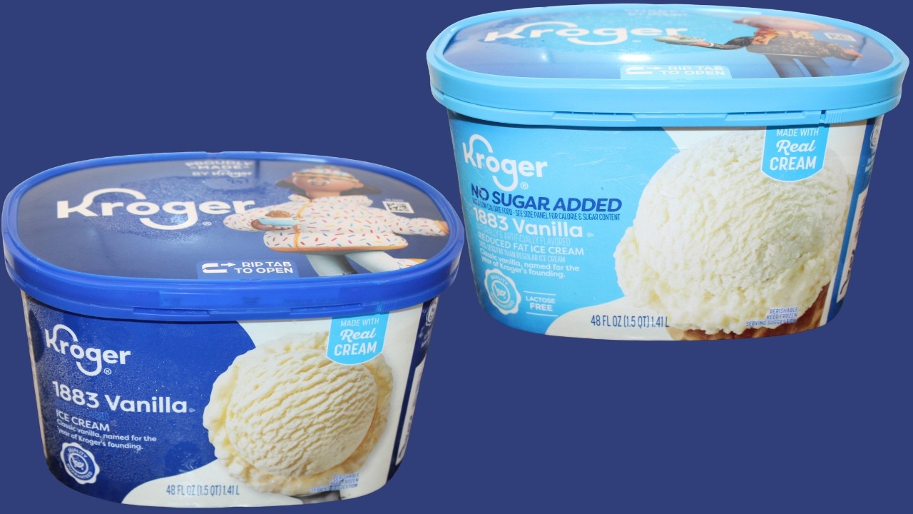 Kroger 1883 Vanilla Ice Cream & No Sugar Added 1883 Vanilla Reduced Fat Ice Cream Review
