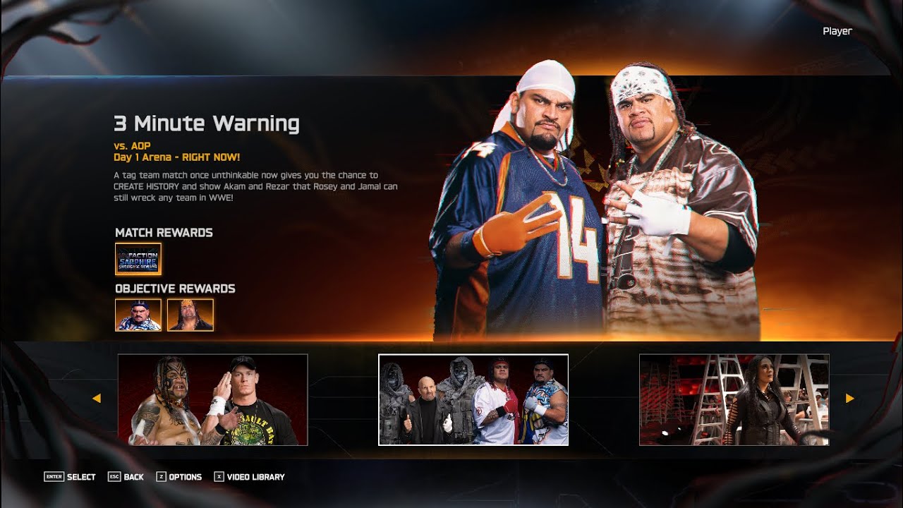 WWE 2K25 Showcase - The 3 Minute Warning vs Authors of Pain (All Objectives Completed)