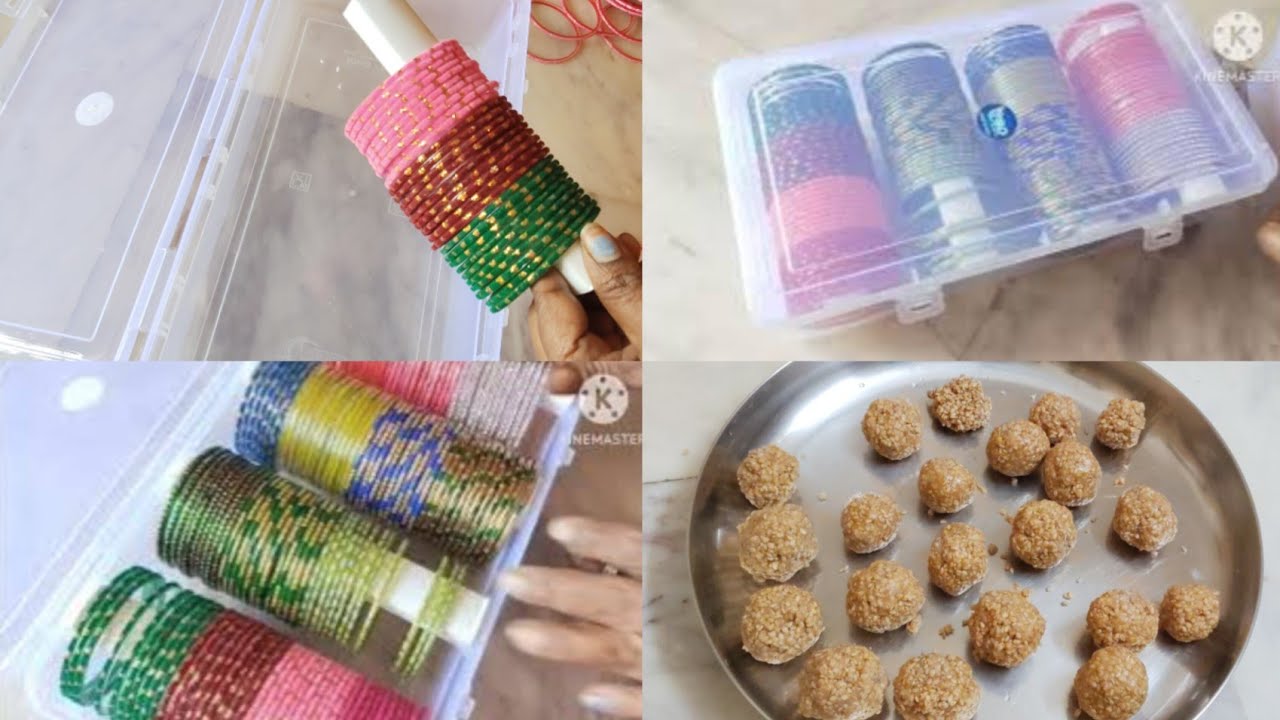|| Vlog || Bangles Storage Box From Meesho  || నువ్వు లడ్డు మొదటిసారి ట్రై చేశాను ||