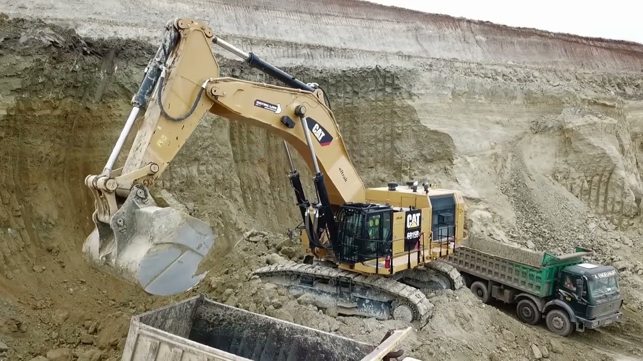 Caterpillar 6015B & Liebherr 976 Excavators Loading Trucks - Sotiriadis/Labrianidis Mining Works