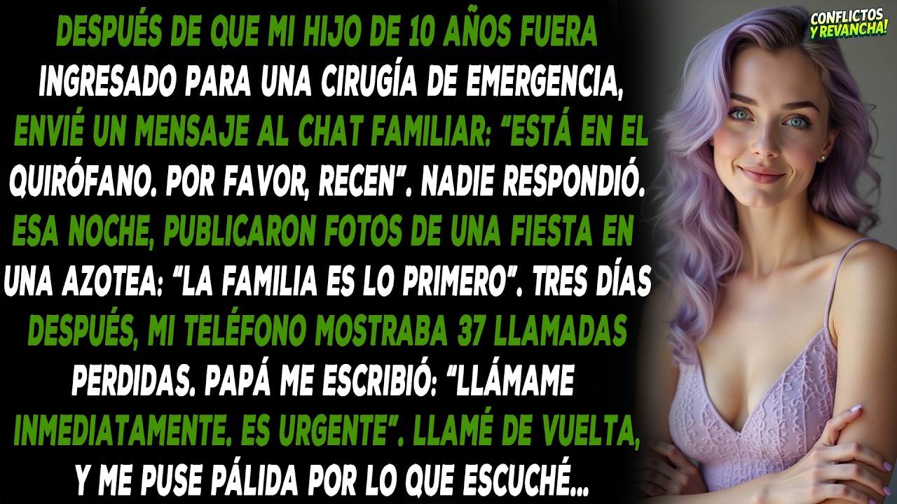Después de que mi hijo de 10 años fuera ingresado para una cirugía de emergencia, envié un mensaje