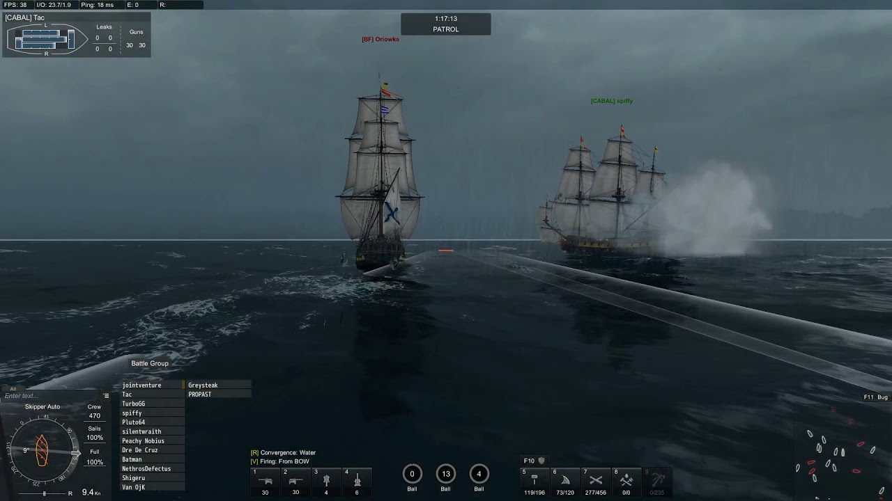 Naval Action-PvP-PZ-Dutch v BF Russia 14v15