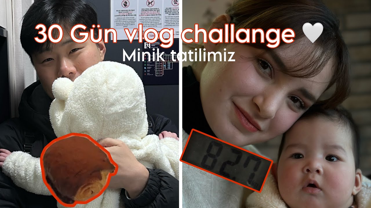 KORE'DE MİNİK AİLEMİZ İLE TATİLE ÇIKIYORUZ | biraz abarttım :) | Market alışverişi🤍