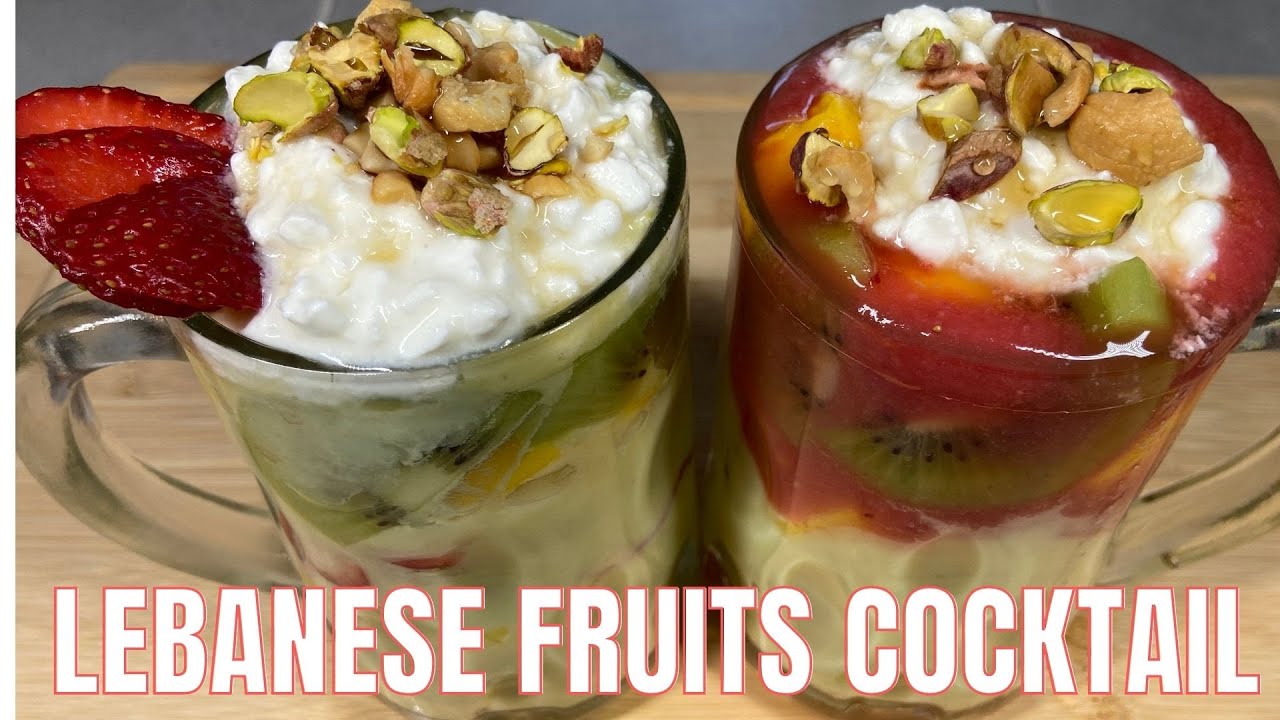 World food tour - Lebanese fruits cocktail (Shikaf) - fresh healthy summer drink
