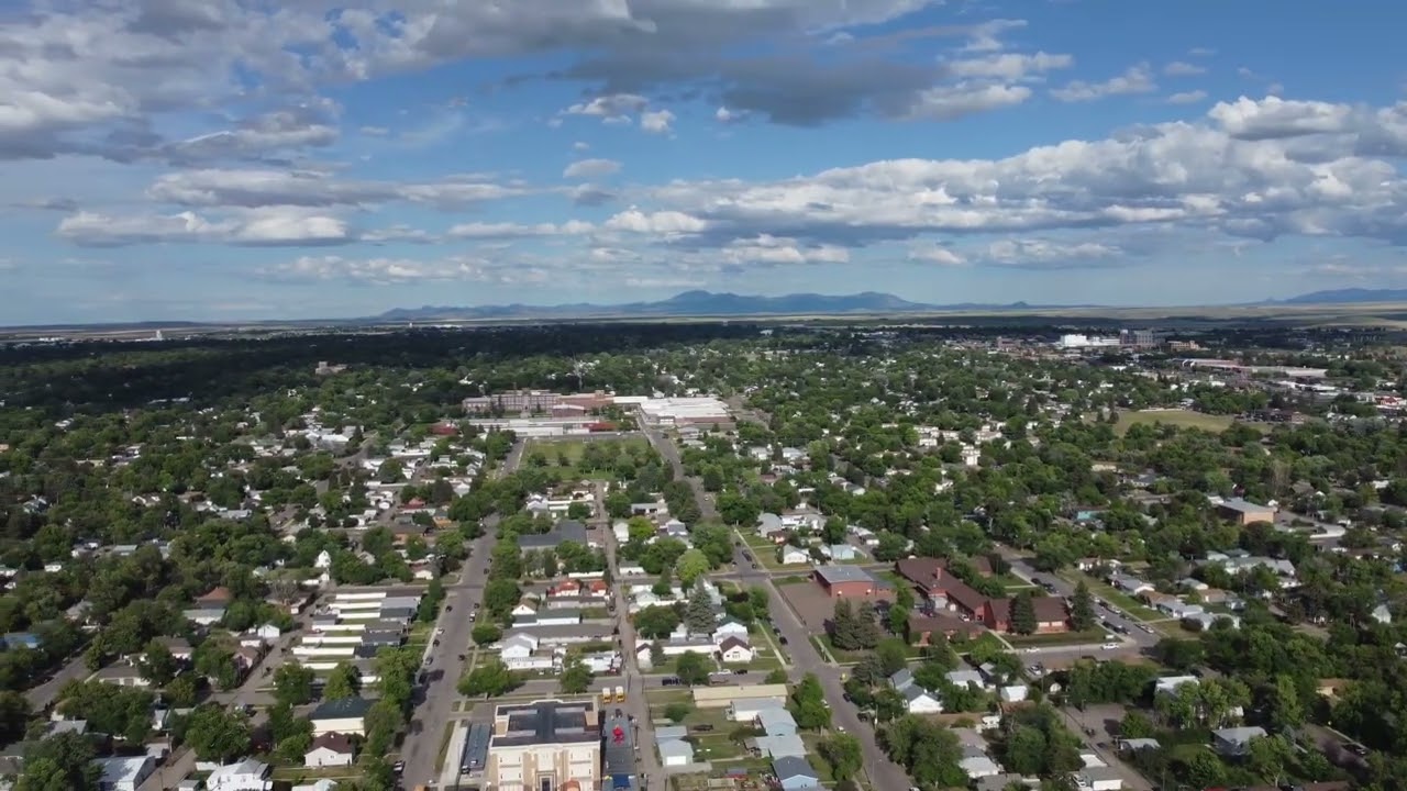 Drone above Great Falls MT