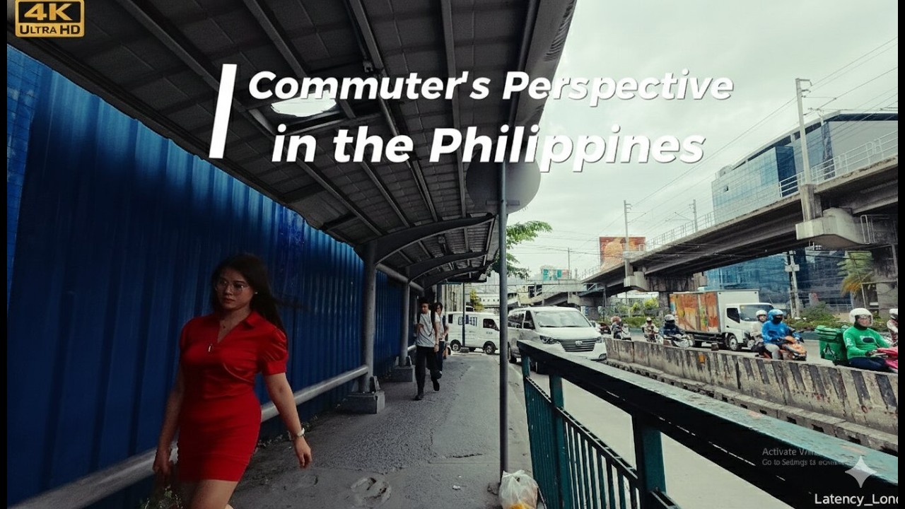 Philippines: Train Commuter Ortigas to Taft MRT EDSA in 4K