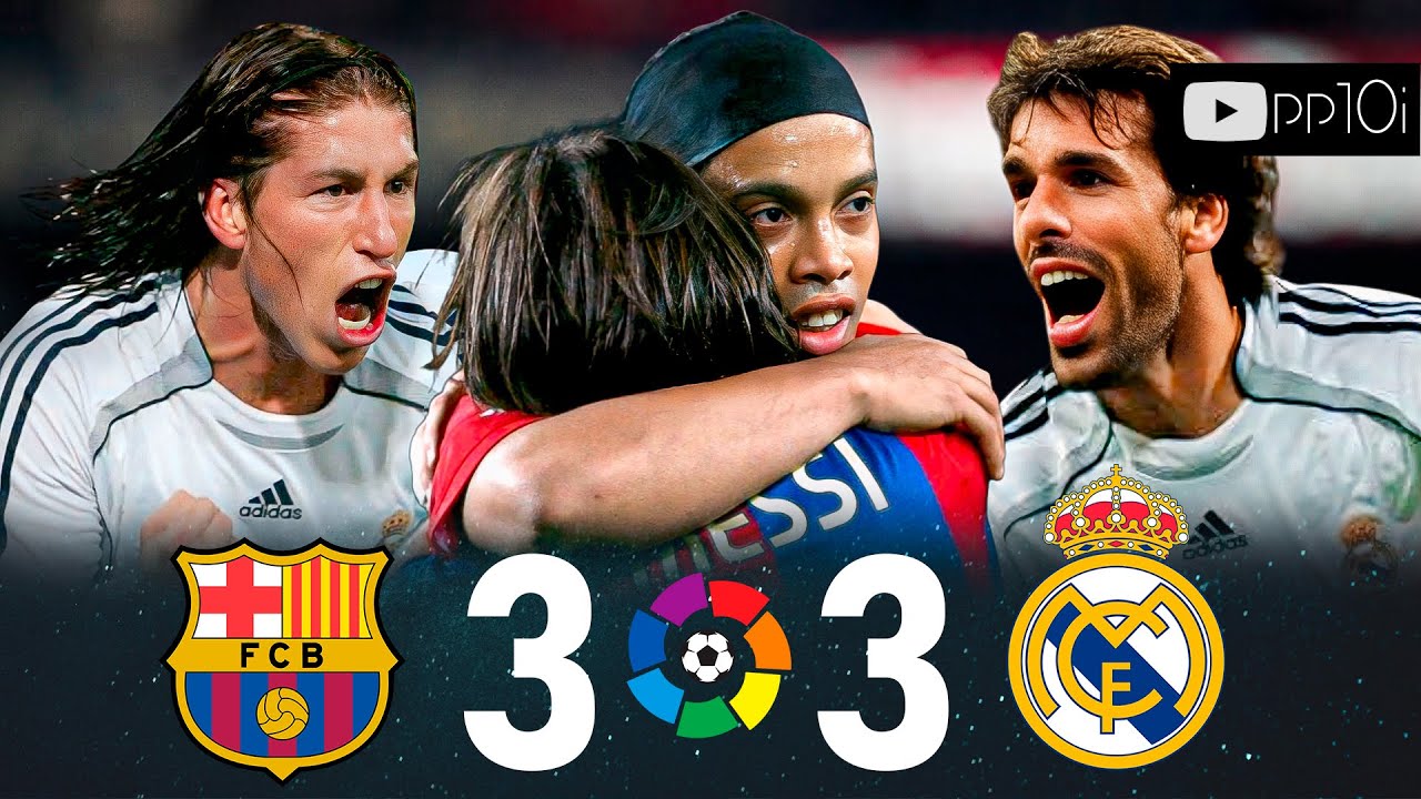O PRIMEIRO HAT TRICK DE MESSI | Barcelona vs Real Madrid 2006-07 | Gols e Melhores Momentos