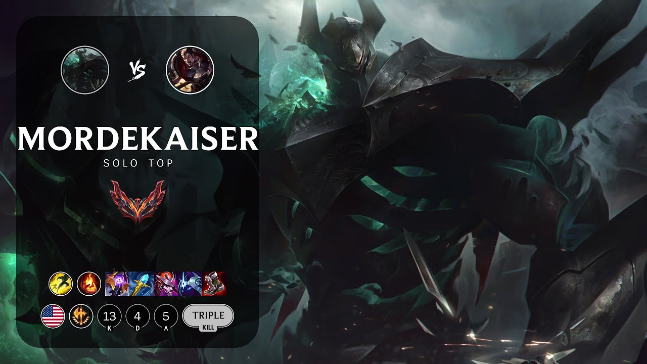 Mordekaiser Top vs Darius - NA Grandmaster Patch 13.24