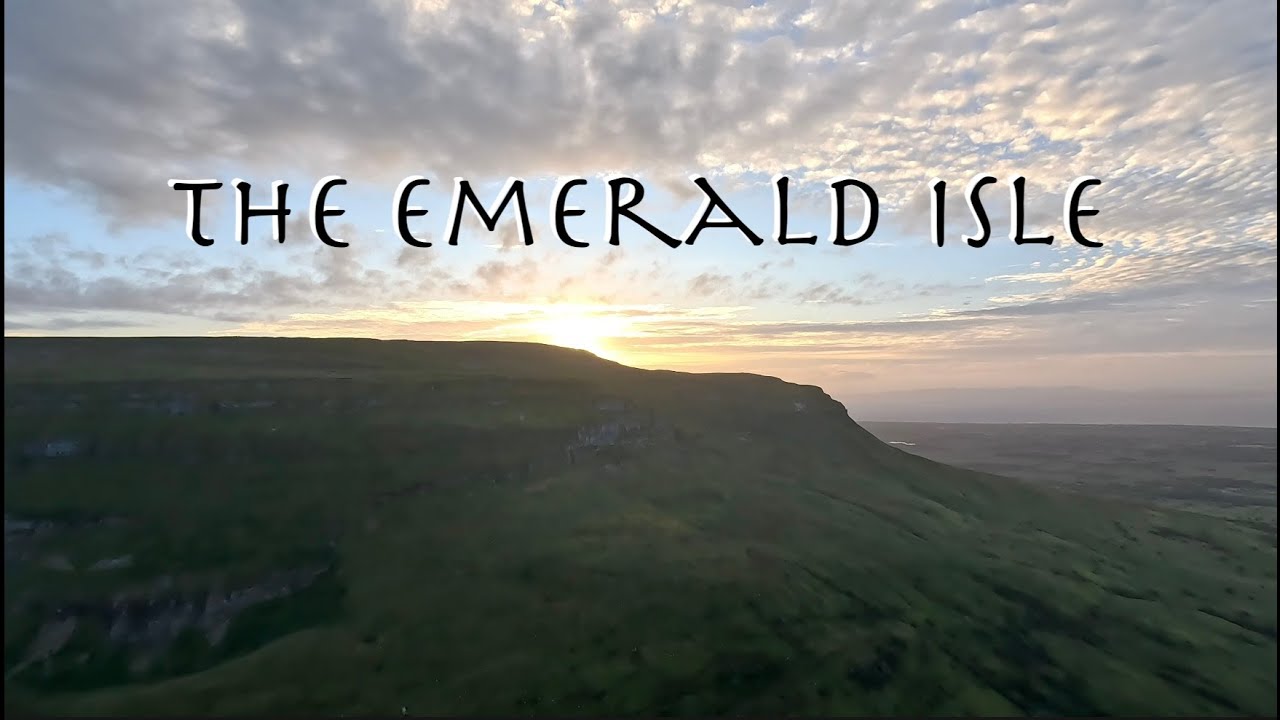 The Emerald Isle - View from above over northern part of Ireland