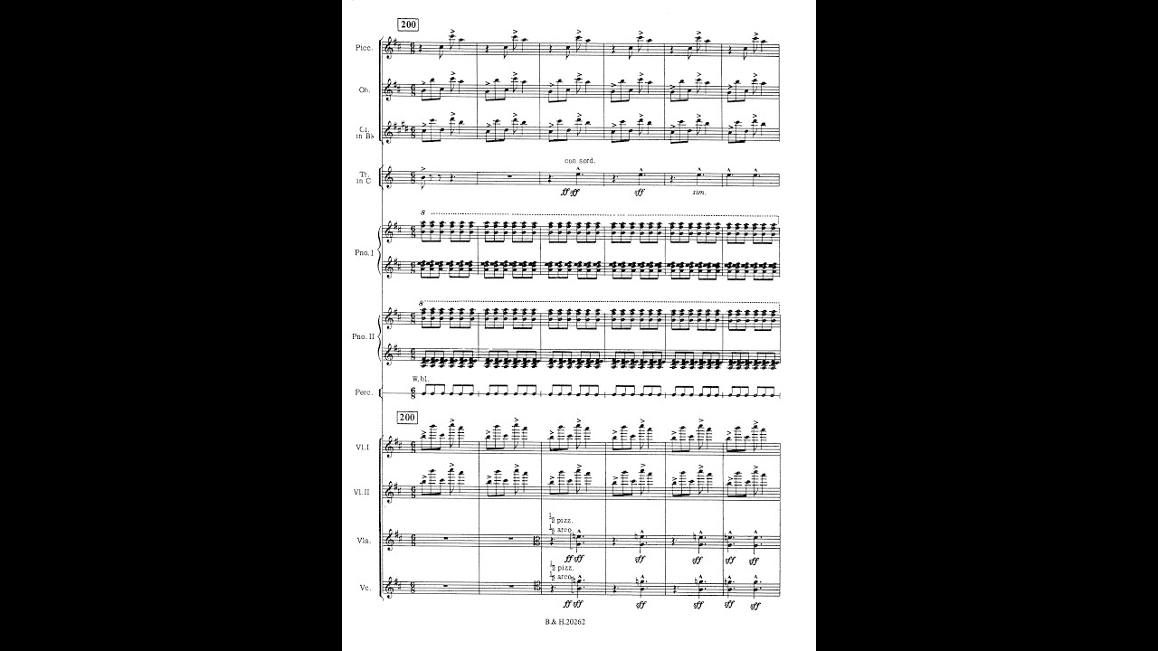 Aaron Copland - Three Latin American Sketches for Orchestra (1971) [Score-Video]
