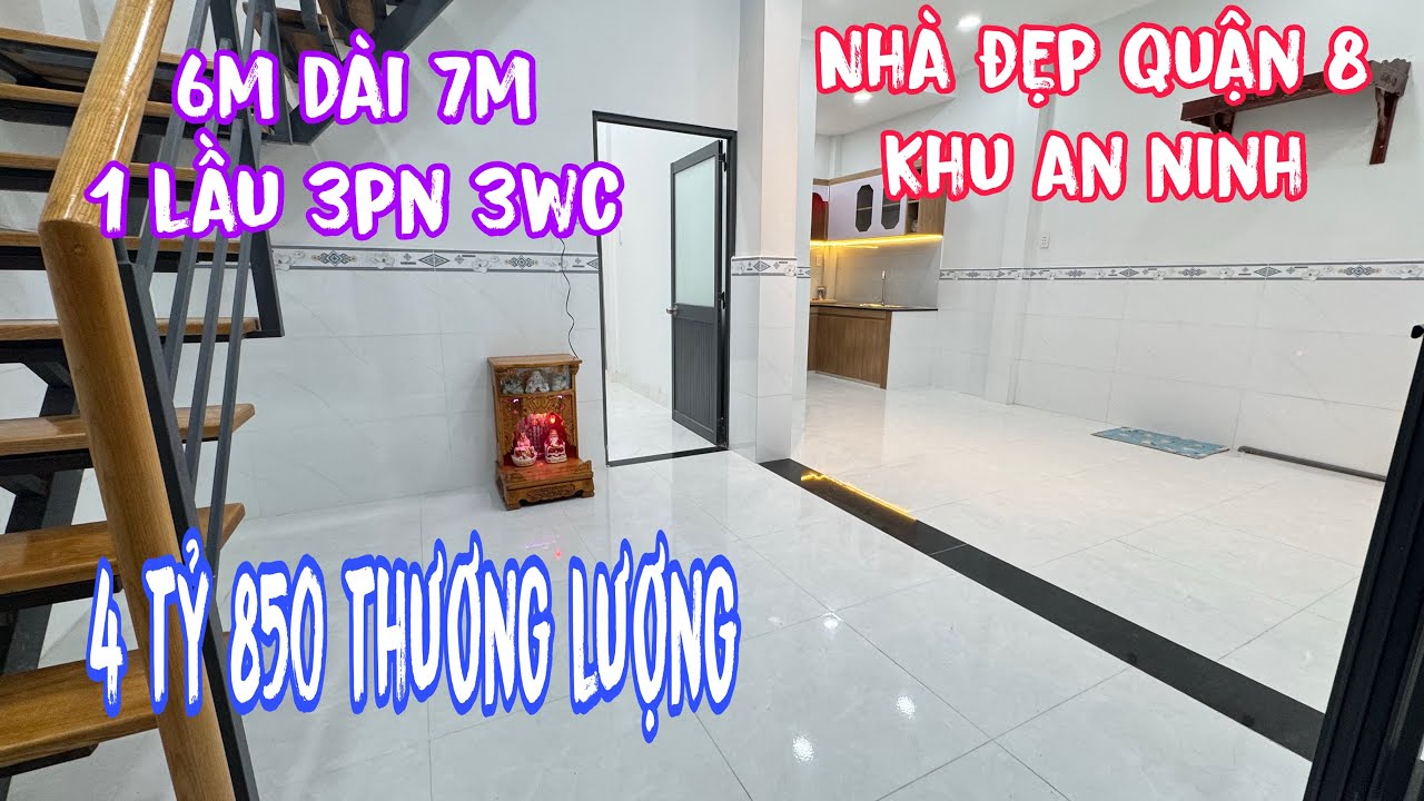 Bán nhà quận 8 phường 10 hưng phú 3 phòng ngủ chỉ 4 tỷ 850 triệu #0706696269 