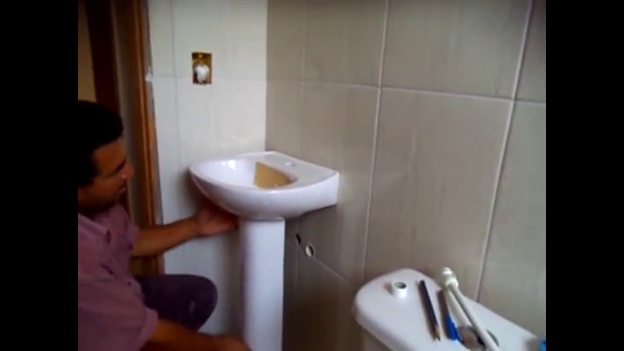 como colocar lavatório de banheiro (pia de banheiro) louça de banheiro