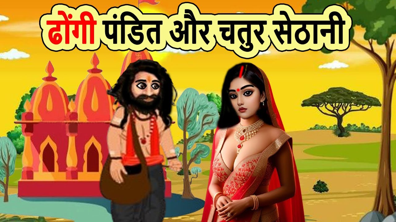 ढोंगी पंडित और चतुर सेठानी | cartoon story | moral story | hindi kahani | bedtime | mann k voice