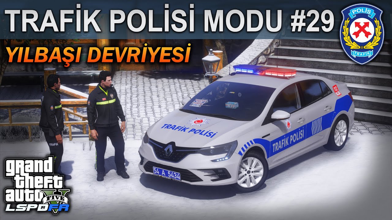 BUZLU YOLLARDA YILBAŞI DEVRİYESİ | GTA 5 TRAFİK POLİSİ MODU #29 | LSPDFR
