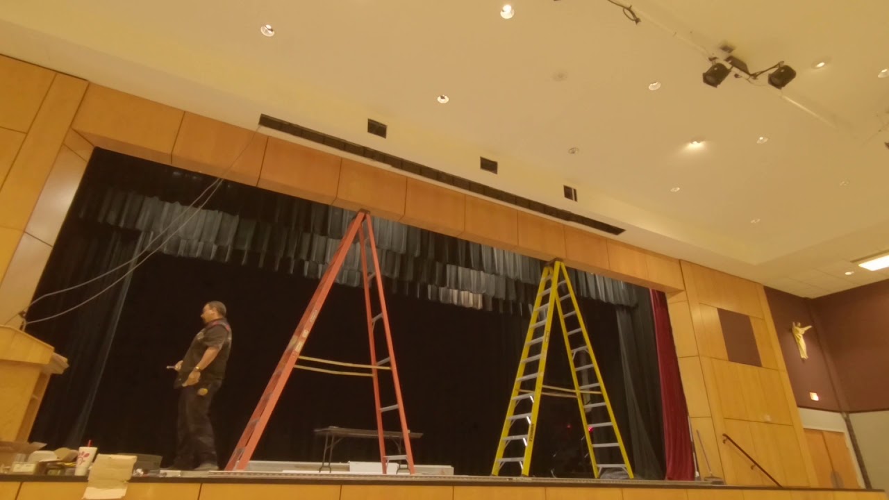 St Johns Auditorium Screen Install