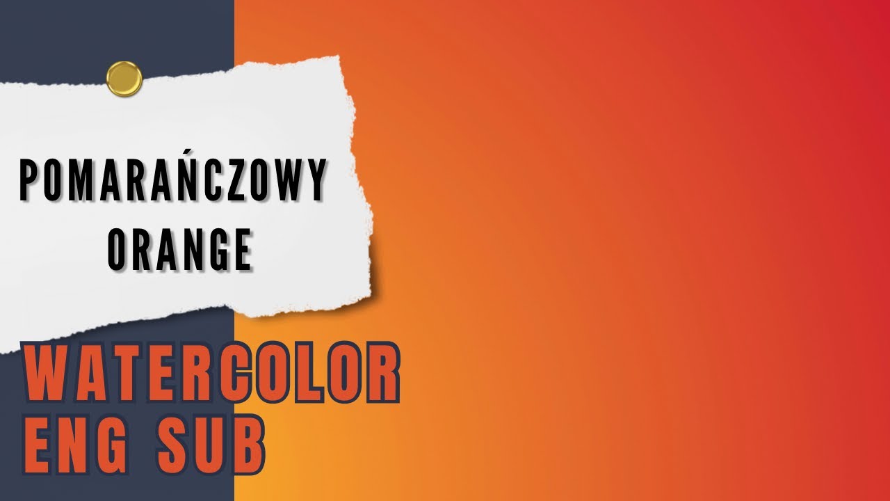 Czy 𝘽𝙍𝘼̨𝙕𝙊𝙒𝙔 𝙏𝙊 𝙋𝙊𝙈𝘼𝙍𝘼Ń𝘾𝙕𝙊𝙒𝙔? Jak przyciemnić pomarańczową akwarelę.