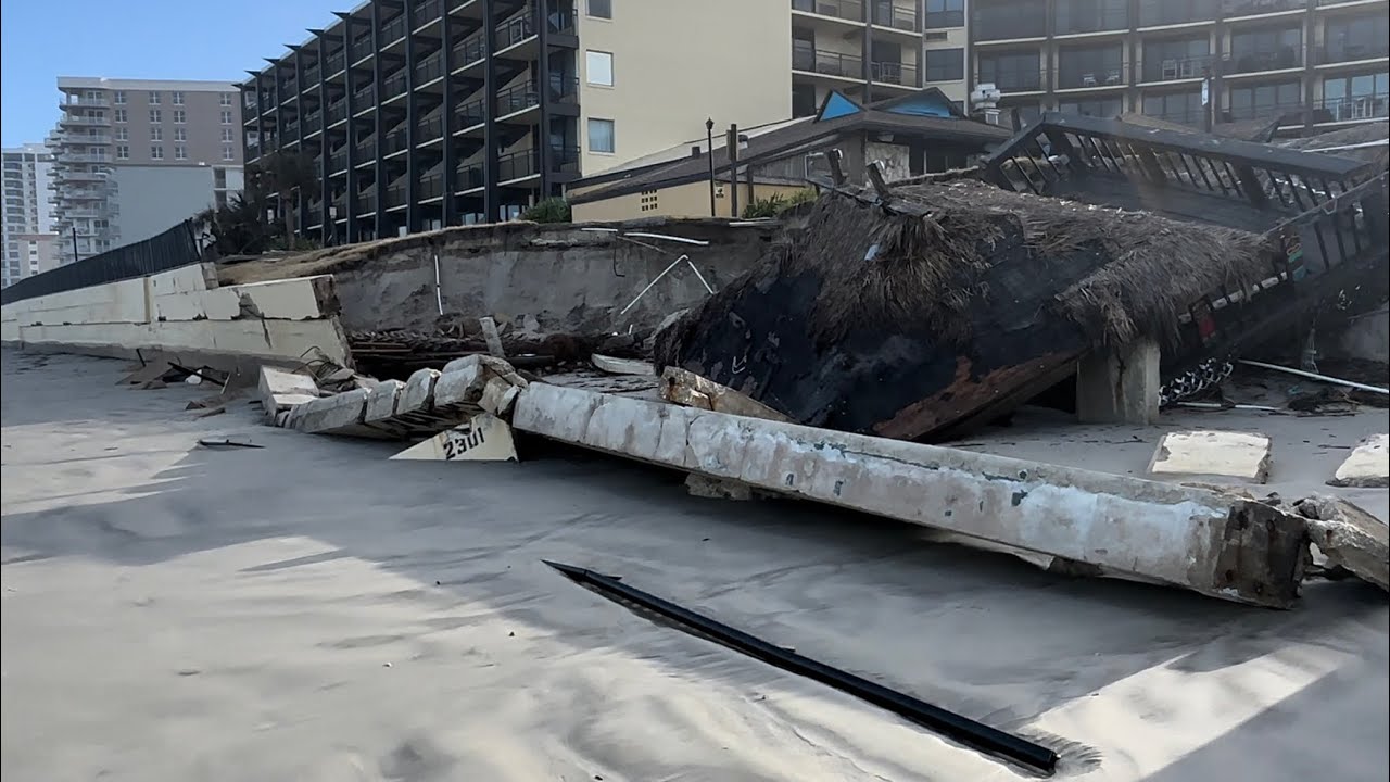Hurricane Ian Damage Hawaiian Inn Daytona Beach Shores 2301 South Atlantic Ave #daytonabeachflorida