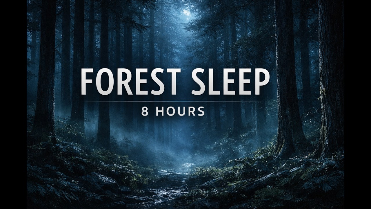 Night Forest Sounds with Frogs & Crickets for Deep Sleep 🌙 8 Hours Nature Ambience