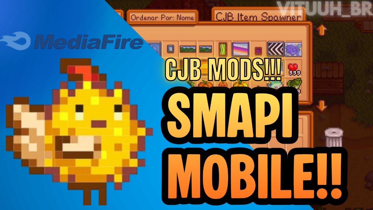 COMO BAIXAR SMAPI + MODS CJB NO ANDROID!! 🐓✅#stardewvalley
