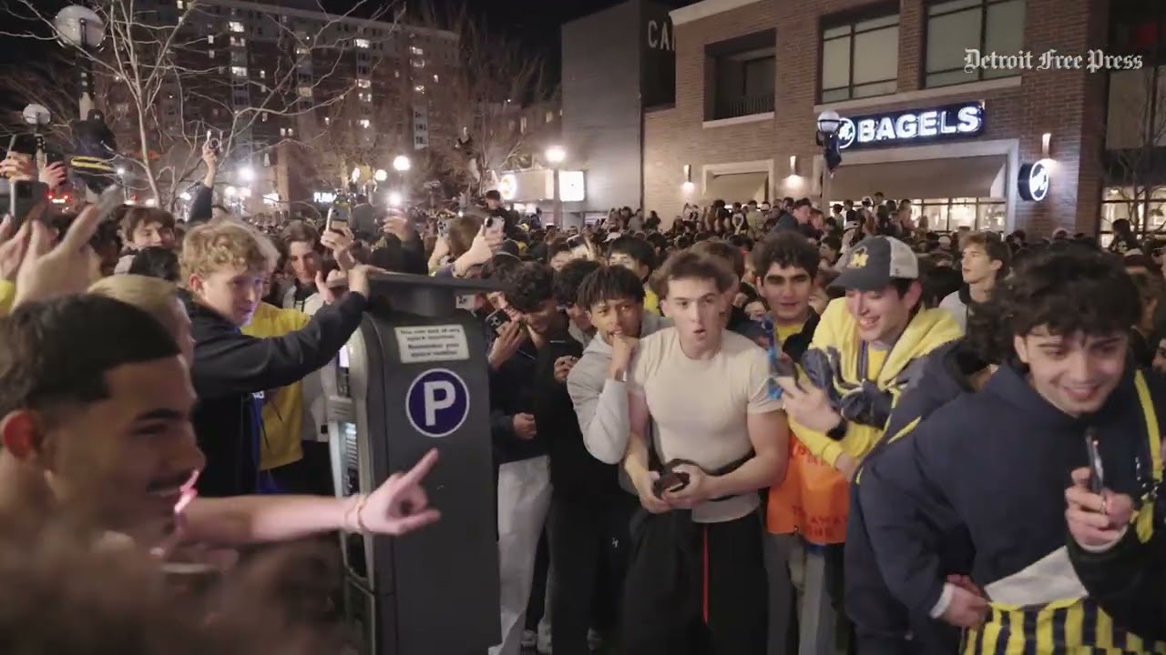 Michigan fans go wild in Ann Arbor after national championship win
