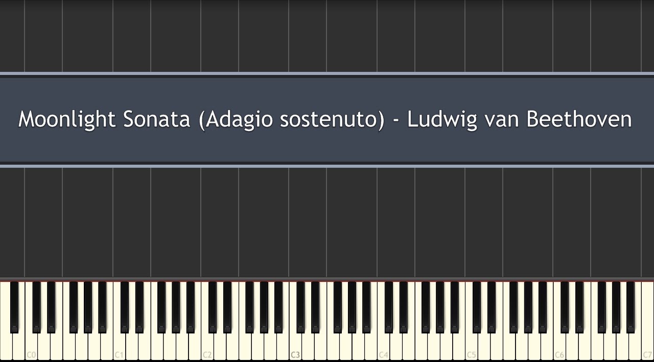 Moonlight Sonata (Adagio sostenuto) - Ludwig van Beethoven (Piano Tutorial)