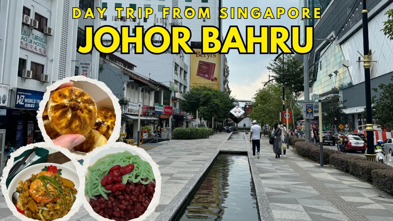 Однодневная поездка в Джохор-Бару из Сингапура 🇲🇾 Кухня Наньян, прогулка по городу в Джохор-Бару