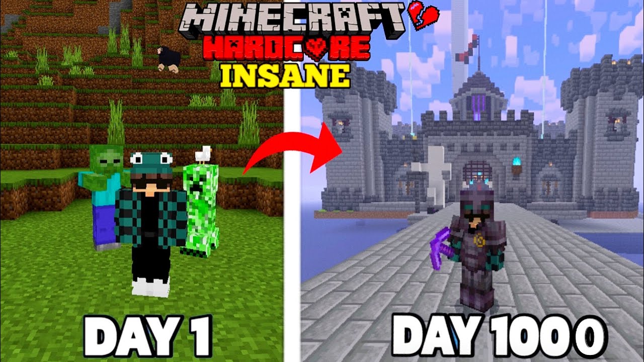 1000 Days in Minecraft Hardcore Almost Ended My World