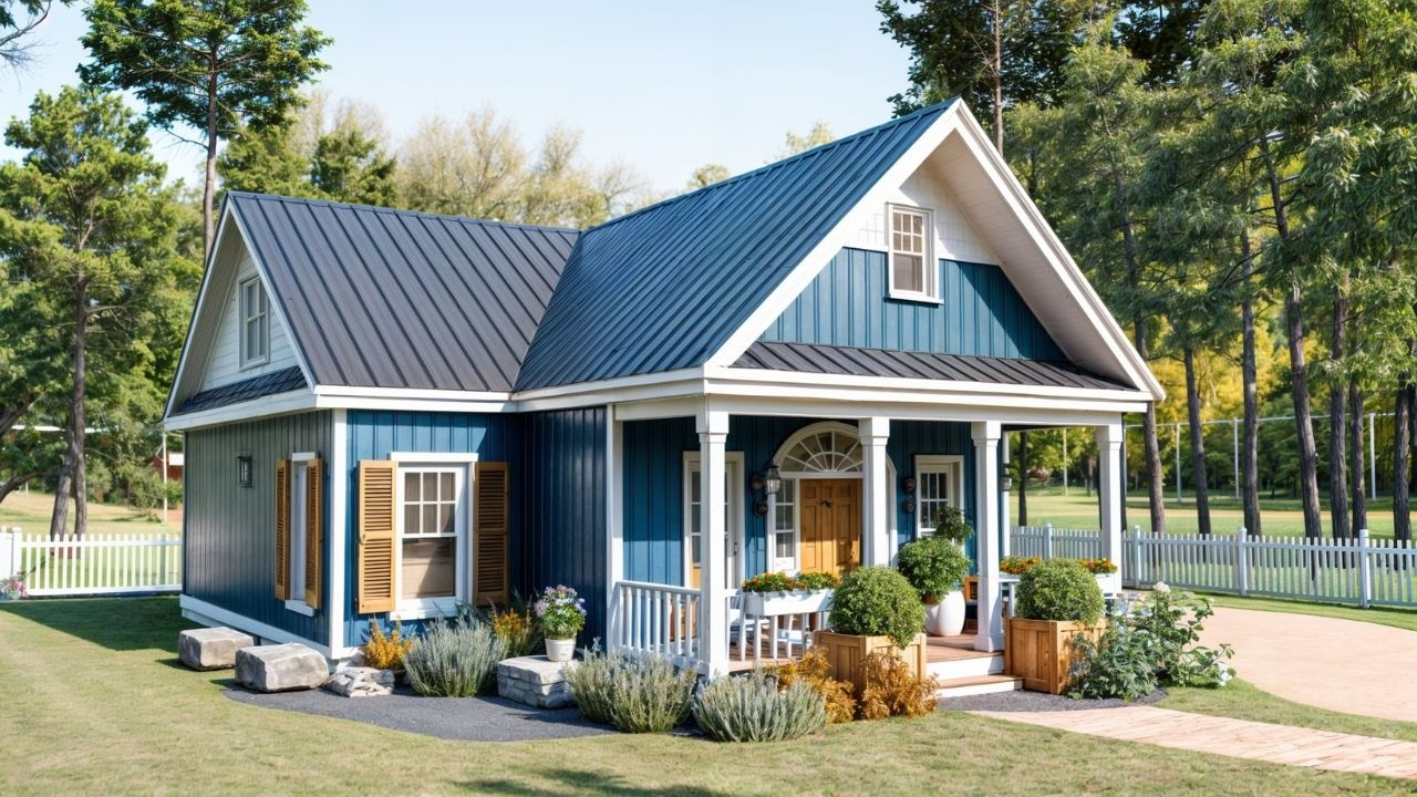 990 sqft of Navy Elegance: A Small Home That Wows