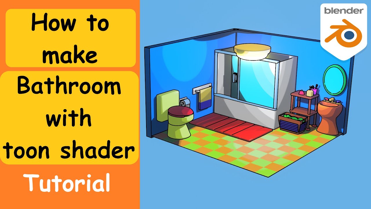 How to make a bathroom in Blender - 3D modeling process