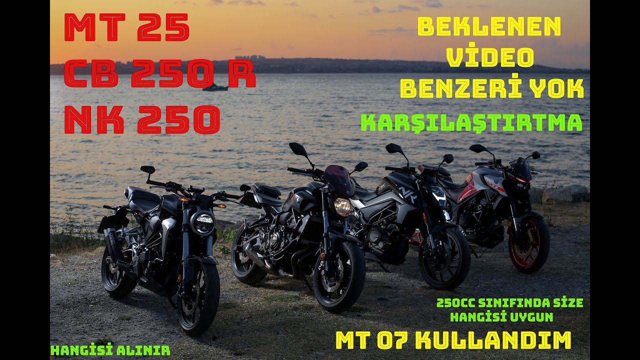 250 CC RAKİPLER YAN YANA - BÖYLESİ YOK  #NK250  #CB250R  #MT25  #MT07  - TOFAŞTAN SON ANDA KURTULDUK