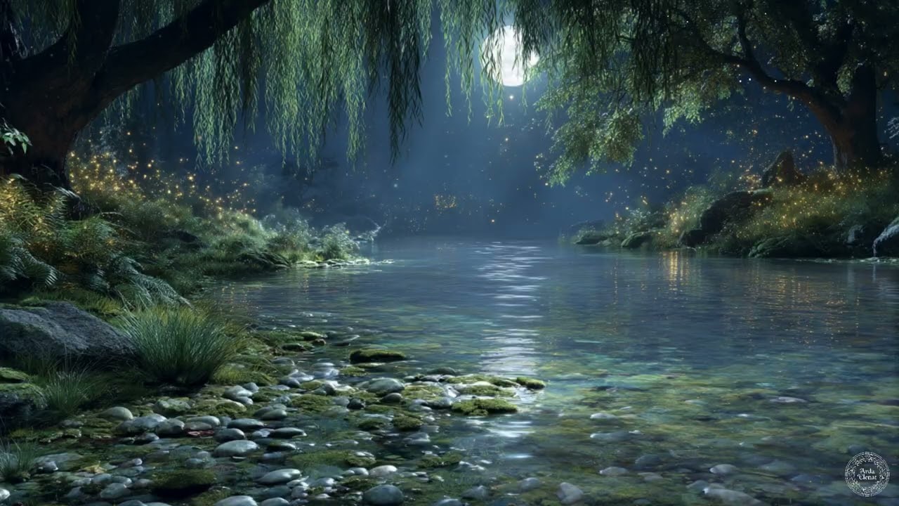 Mirror of the Night Lake | Elven Music: Harp & Flute | For Rest and Reading