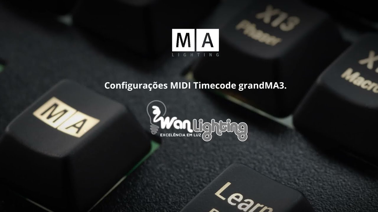 MIDI Time Code Configurações grandMA3.