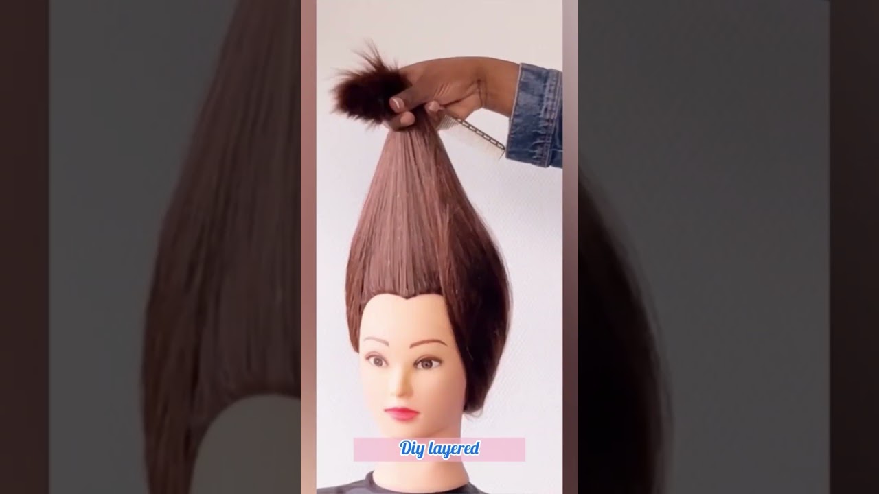DIY layers haircut at home