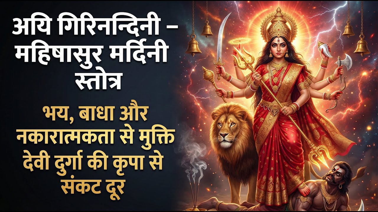 महिषासुर मर्दिनी स्तोत्र | Mahishasura Mardini Stotram | Powerful Durga Stotra | Play Bhakti Bhajan