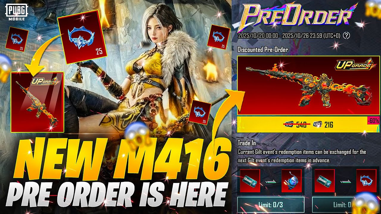New Ultimate M416 Pre Order Event is Here | Get Almost Free Mythic Gem | PUBGM 