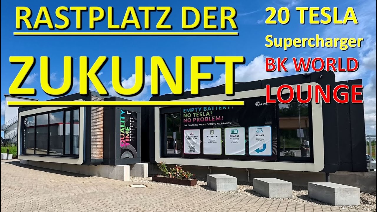 Rastplatz der Zukunft: BK WORLD Lounge und 20x TESLA Supercharger in Endsee