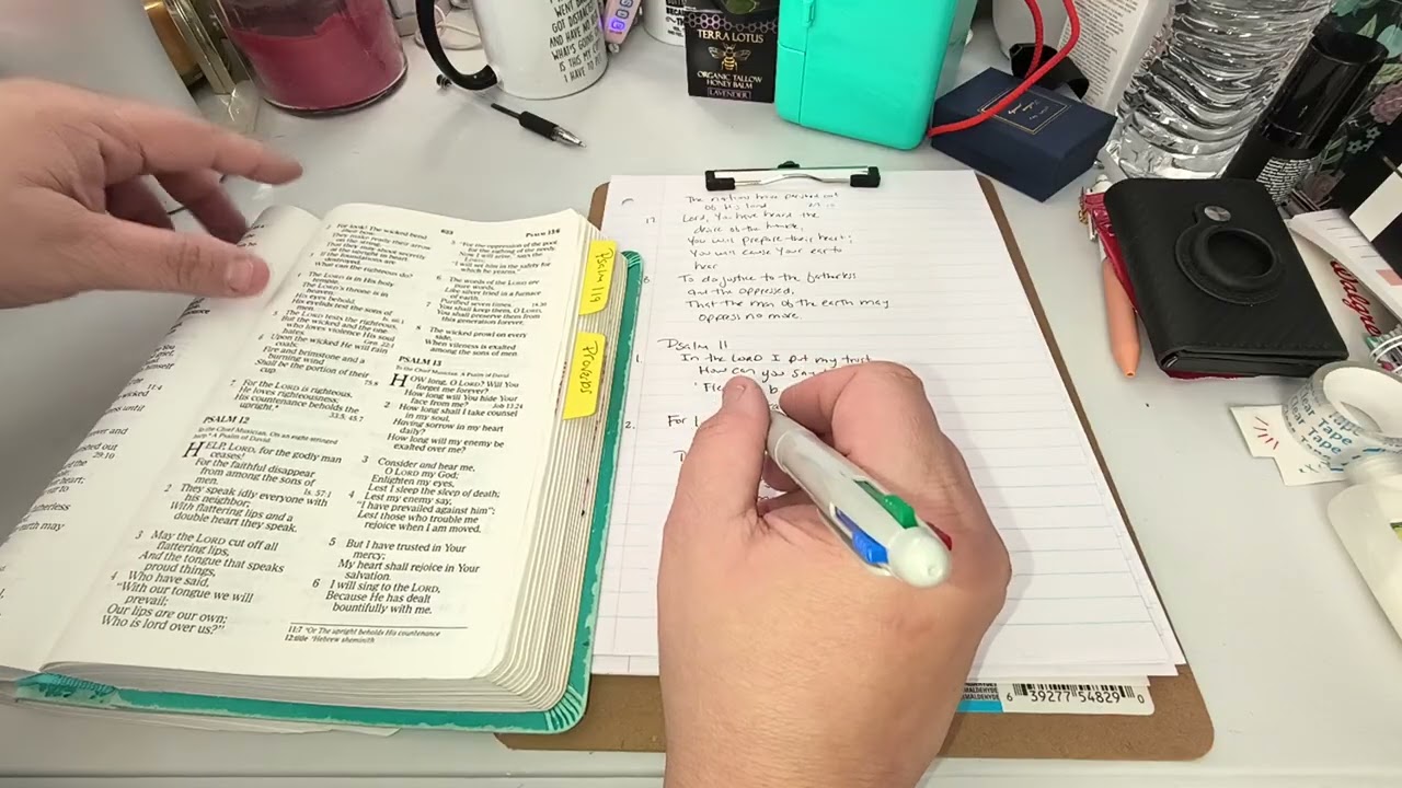 Writing Out The Bible By Hand | January 19, 2026 | Psalm 11:1-7