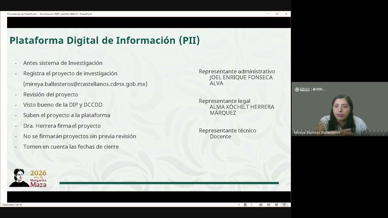 Sesión informativa sobre la Convocatorias de la SECIHTI